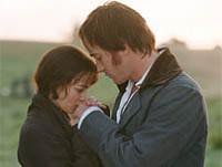 Keira Knightley (Elizabeth Bennet) Matthew Macfadyen (Sr. Darcy) en Orgullo y Prejuicio