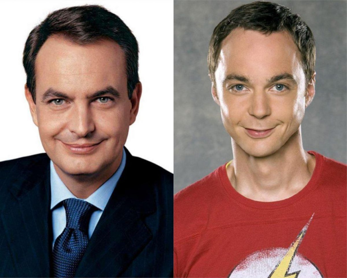 José Luís Rodríguez Zapatero y Sheldon Cooper (Jim Parsons)